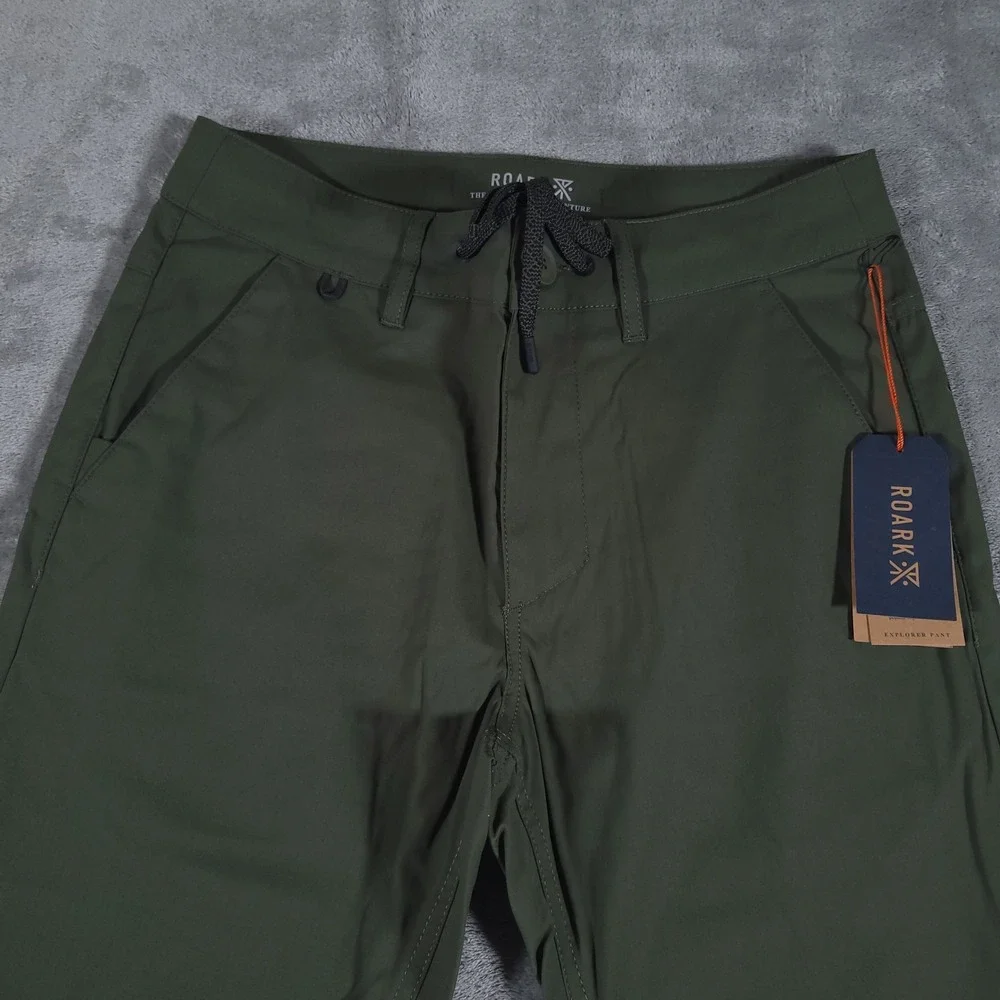 Roark Explorer Adventure Pants Mens 28 X 31 Dark Military‎ Green Quick Dry Chino